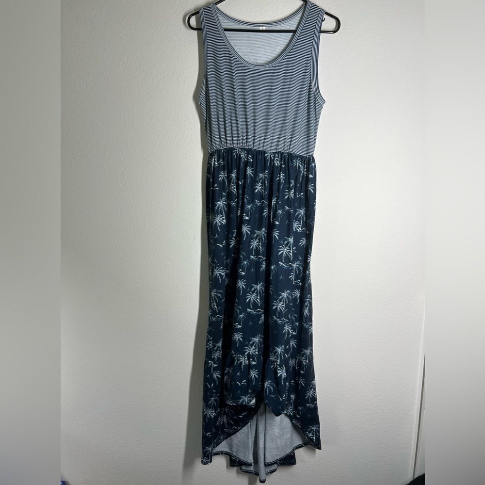 Palm Print Maxi Dress Size M